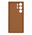 Husa Leather Cover pentru Samsung Galaxy S23 Ultra, Camel